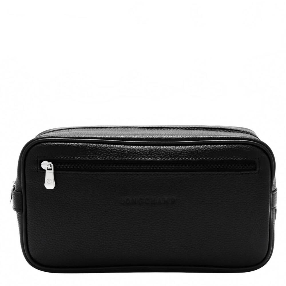 NEW LONGCHAMP women's le foulonne toiletry case in black